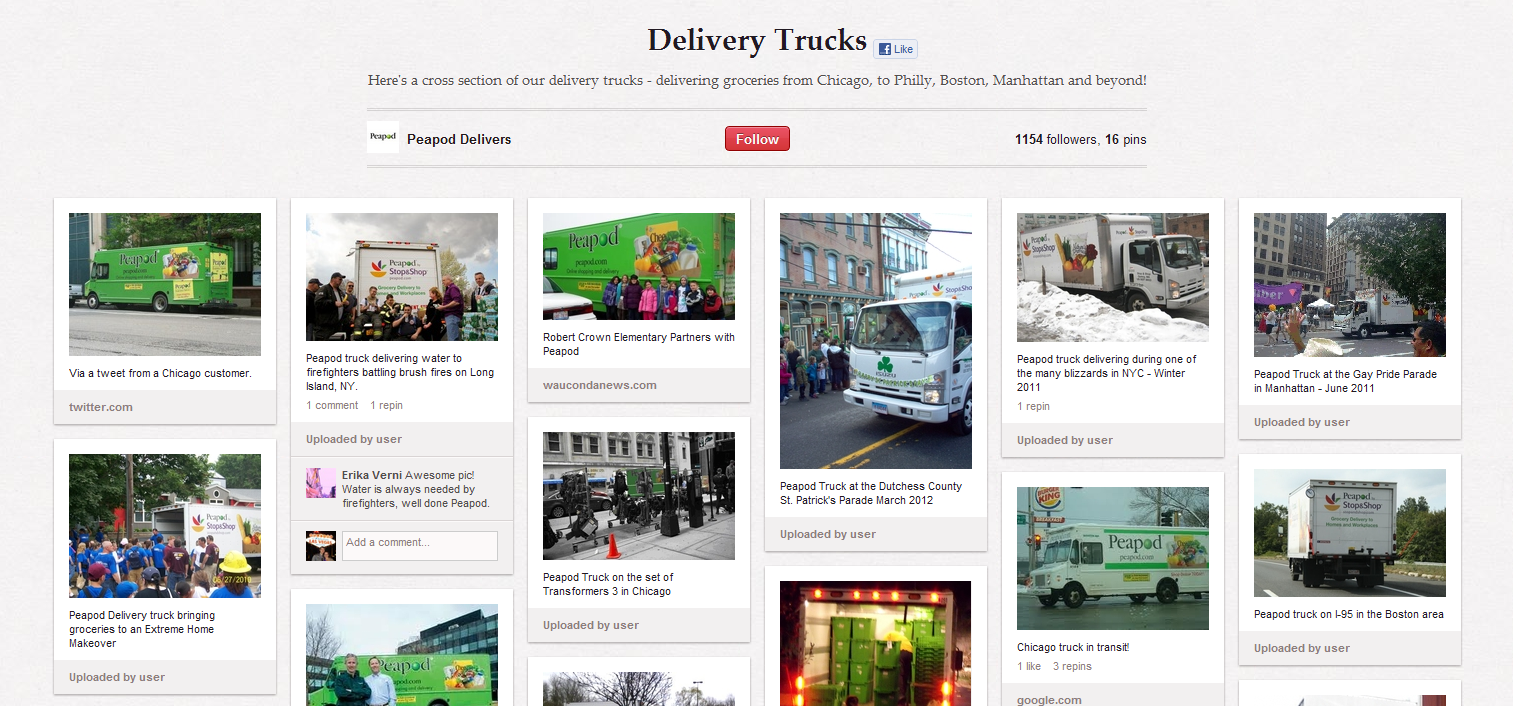 Peapod Delivers Delivery Trucks Pinterest Board