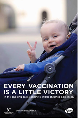 Pfizer Ireland recently began a program to raise awareness of the importance of childhood vaccinations.