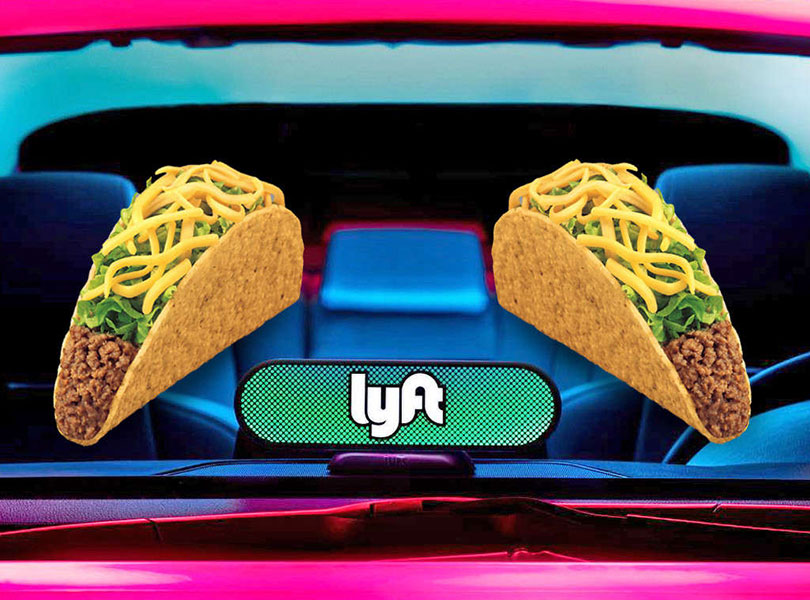 Lyft + Taco Bell: A boozy love story. 