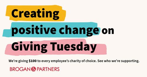 We’re giving $100 to every employee’s charity of choice. See who we’re supporting this Giving Tuesday.